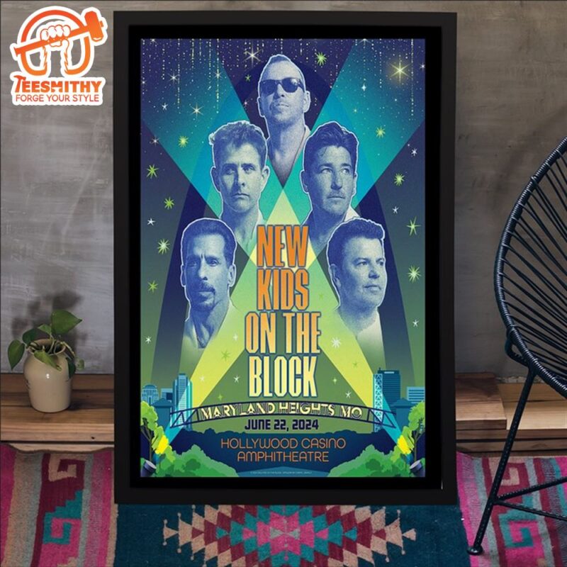 New Kids On The Block Hollywood Casino Amphitheatre Maryland Heights MO June 22 2024 Poster