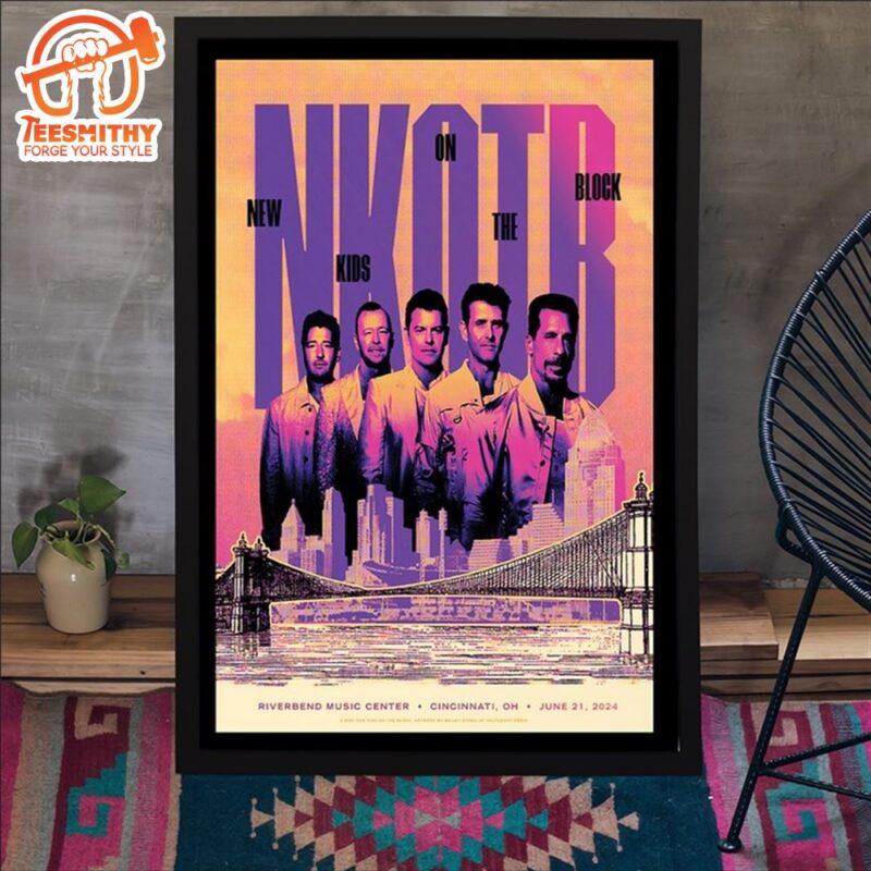 New Kids On The Block June 21 2024 Tour Cincinnati OH Poster Canvas