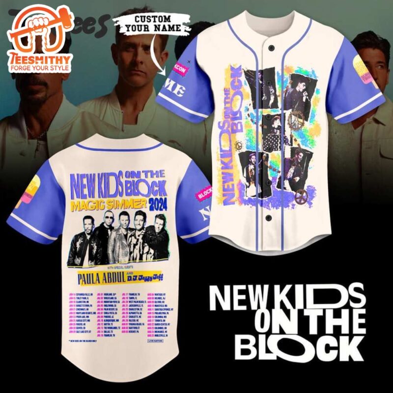 New Kids On The Block Magic Summer 2024 Baseball Jersey
