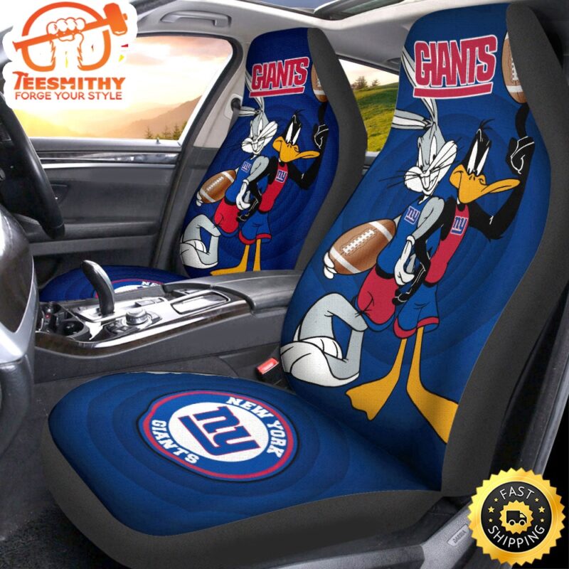New York Giants Bugs Bunny With Daffy Duck Car Seat Covers
