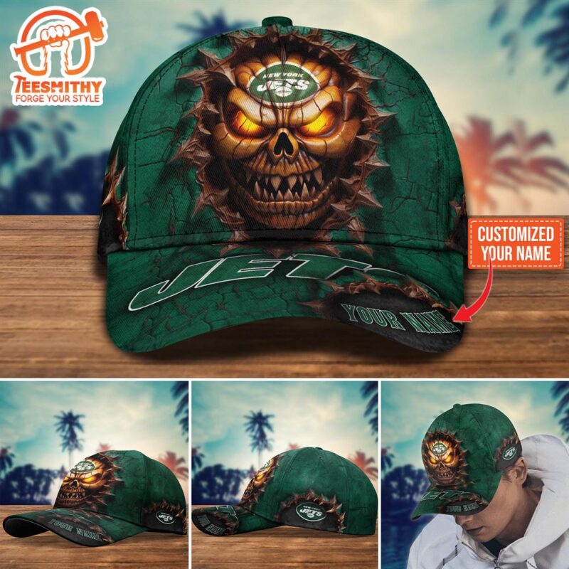 New York Jets Halloween Custom Cap For Fans NFL Custom Name