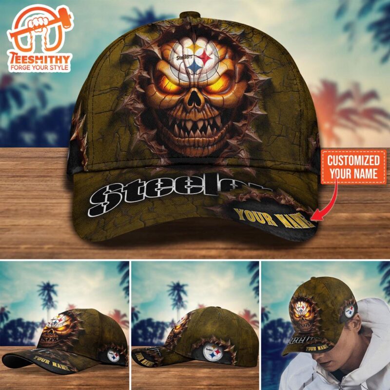 Pittsburgh Steelers Halloween Custom Cap For Fans NFL Custom Name