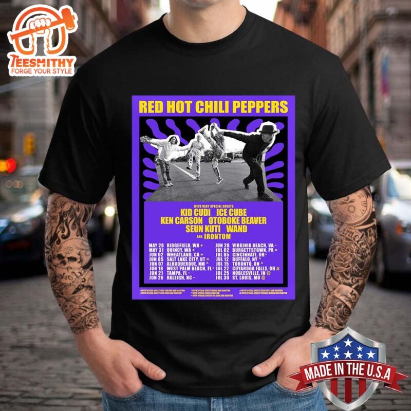 Red Hot Chili Peppers Announce 2024 Unlimited Love US Tour T shirt