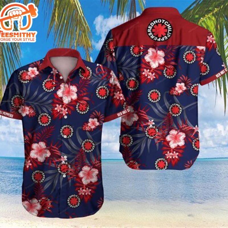 Red Hot Chili Peppers Hawaiian II Graphic Print Short Sleeve