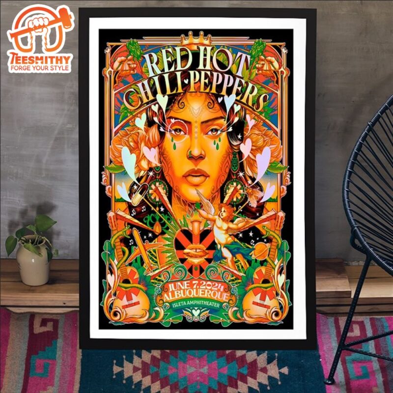 Red Hot Chili Peppers Tour In Albuquerque NM On June 7 2024 Poster Canvas