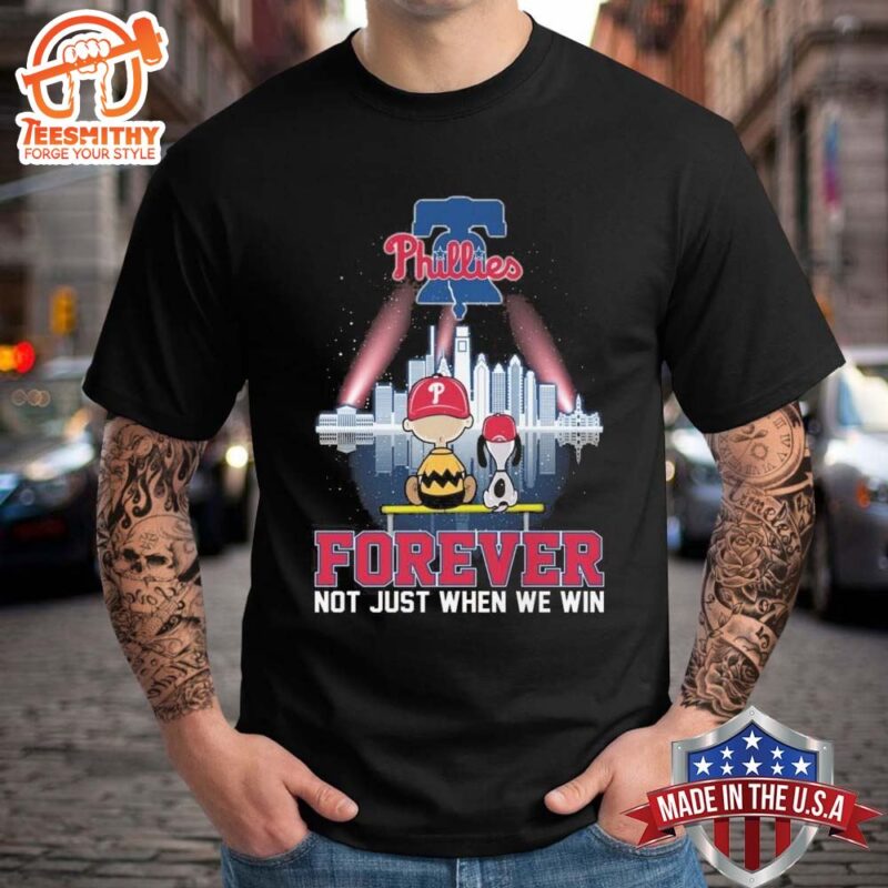 Snoopy And Woodstock Philadelphia Phillies 2024 Skyline Forever Not Just When We Win T shirt