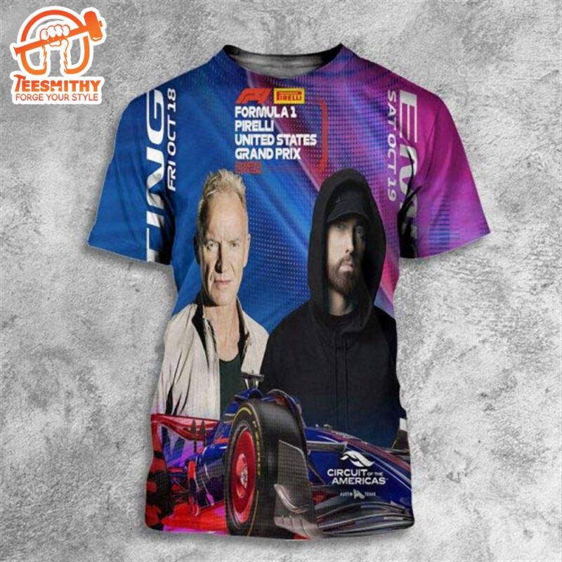 Sting Eminem Will Headline The Germania Insurance Super Stage 2024 October 18 20th 3D Shirt