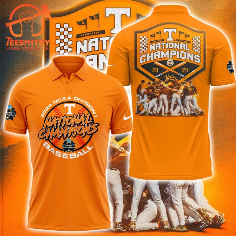 Tennessee Volunteers 2024 NCAA Men's Baseball Division I College World Series Champions Polo Shirt