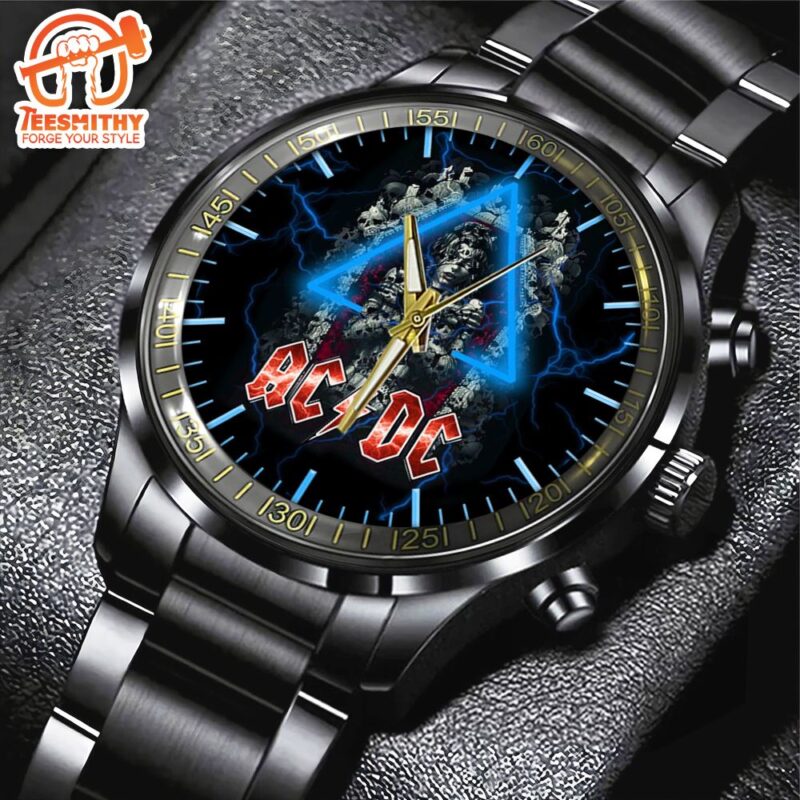 ACDC Black Stainless Steel Watch Music Watch