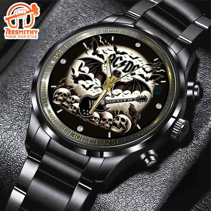 ACDC Halloween Tour 2024 Black Stainless Steel Watch - Teesmithy
