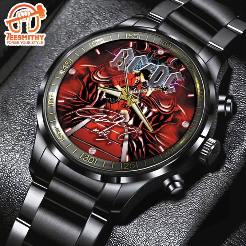 ACDC x Angus Young Stainless Steel Watch Music Watch
