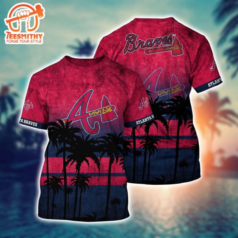 Atlanta Braves Hawaiian 3D T Shirt