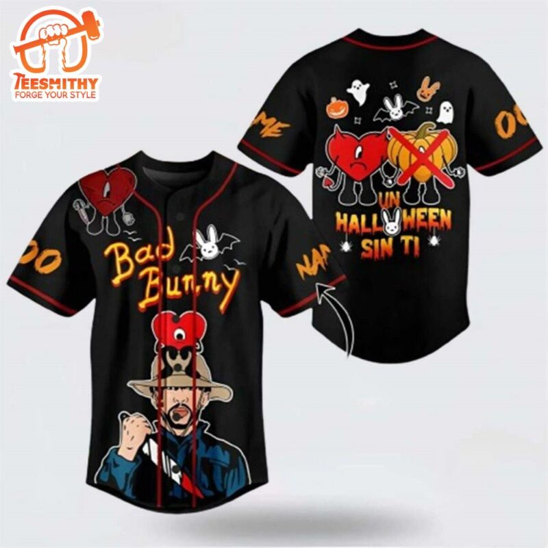 Bad Bunny Un Halloween Sin Ti Customize Baseball Jersey