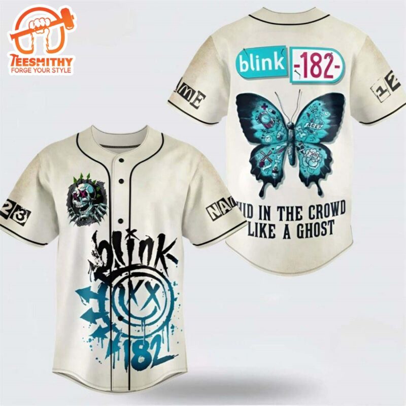 Blink 182 Hid In The Crowd Like A Ghost Custom Baseball Jersey