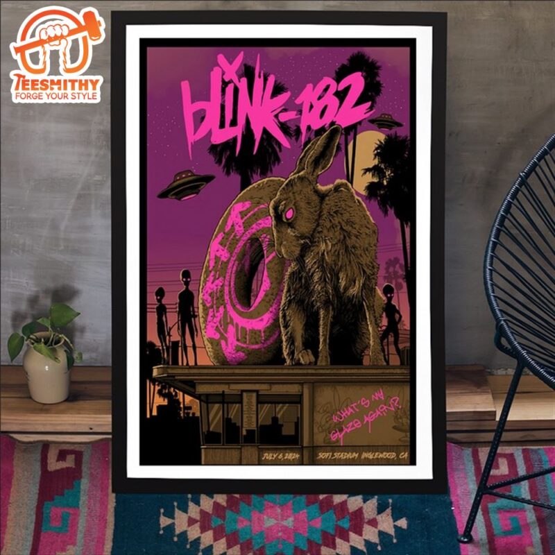 Blink 182 SoFi Stadium In Inglewood CA July 6 2024 Poster Canvas