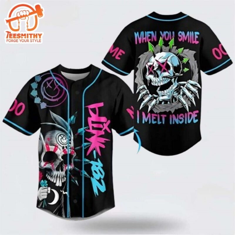 Blink 182 When You Smile I Melt Inside Custom Baseball Jersey