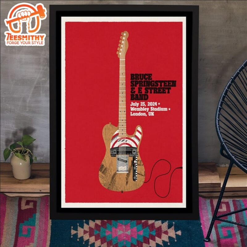 Bruce Springsteen And E Street Band Jul 25 2024 Wembley Stadium Poster Canvas