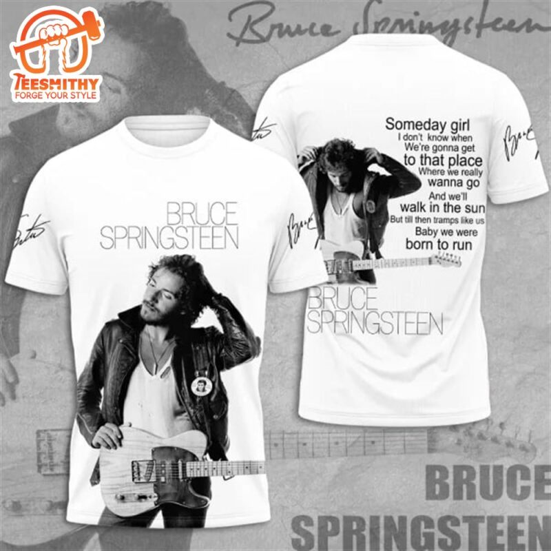 Bruce Springsteen World Tour 3D T shirt White