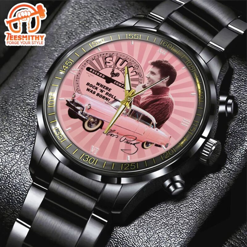 Elvis Presley Black Stainless Steel Watch Music Watch