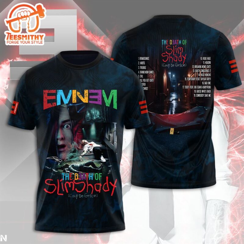 Eminem 3D Of Slim Death Shady Mens T shirt Back Print
