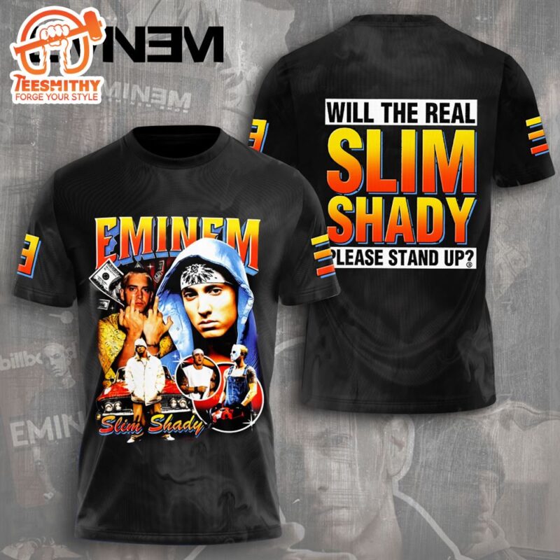 Eminem Rapper Eminem Slim Shady 2024 3d T shirt