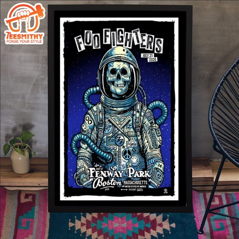 Foo Fighters Fenway Park Boston 2024 On July 21st Everything Or Nothing Poster Canvas