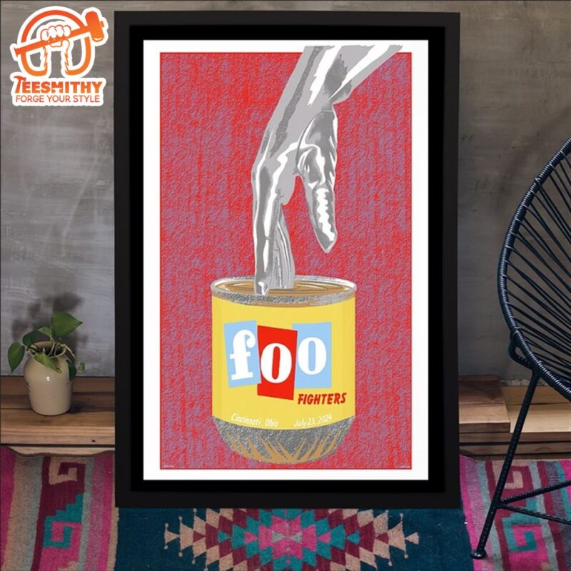 Foo Fighters Jul 25 2024 Great American Ball Park In Cincinnati OH Poster Canvas
