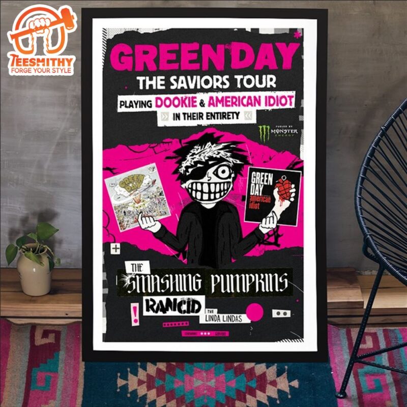 Green Day The Smashing Pumpkins RANCID North America Tour 2024 Poster