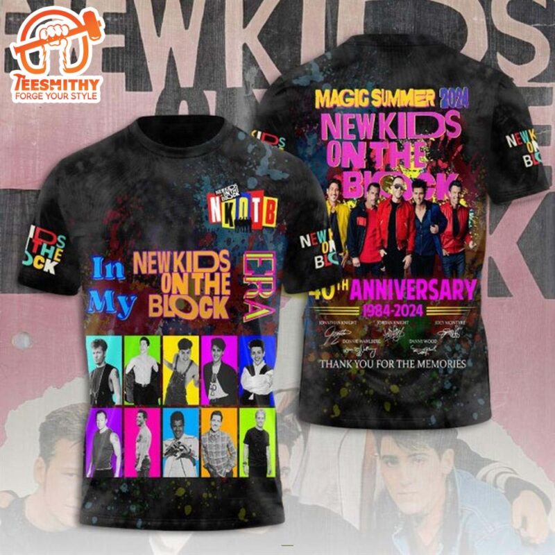 In My New Kids On The Block 40th Anniversary 1984 2024 Thank You For The Memories 3D T Shirt