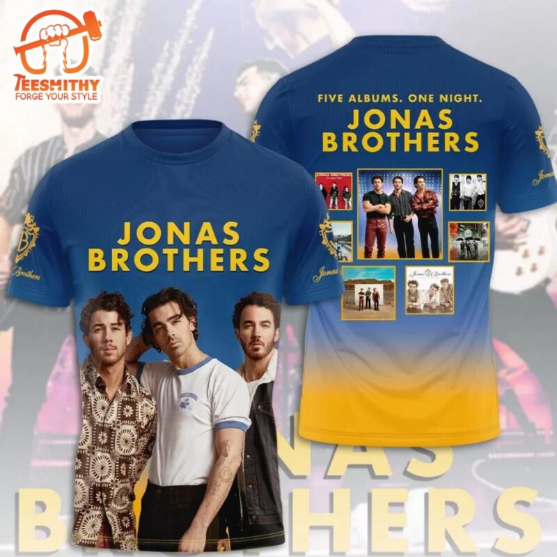 Jonas Brothers Five Albums One Night The Tour 2024 3D T shirt