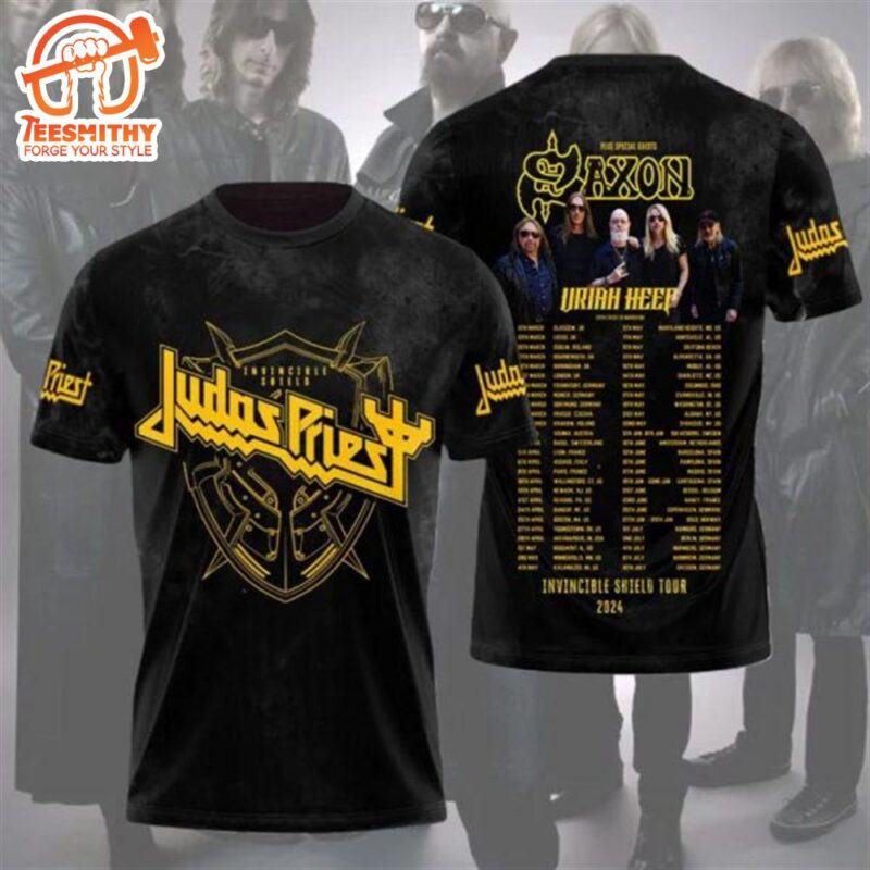Judas Priest Invincible Shield Tour 2024 3D T Shirt