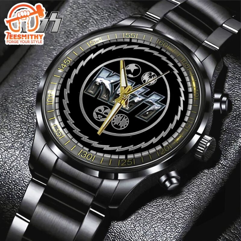 Kiss Band Tour 2024 Black Stainless Steel WatchRock Music Watch