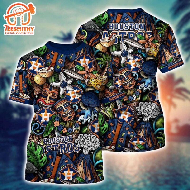MLB Houston Astros Tropical Trends For Fans Sports 3D T Shirt