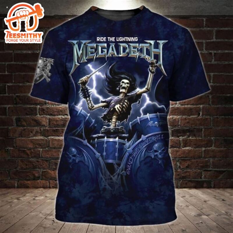 Megadeth Rock Band Countdown To Extinction 3D T Shirt