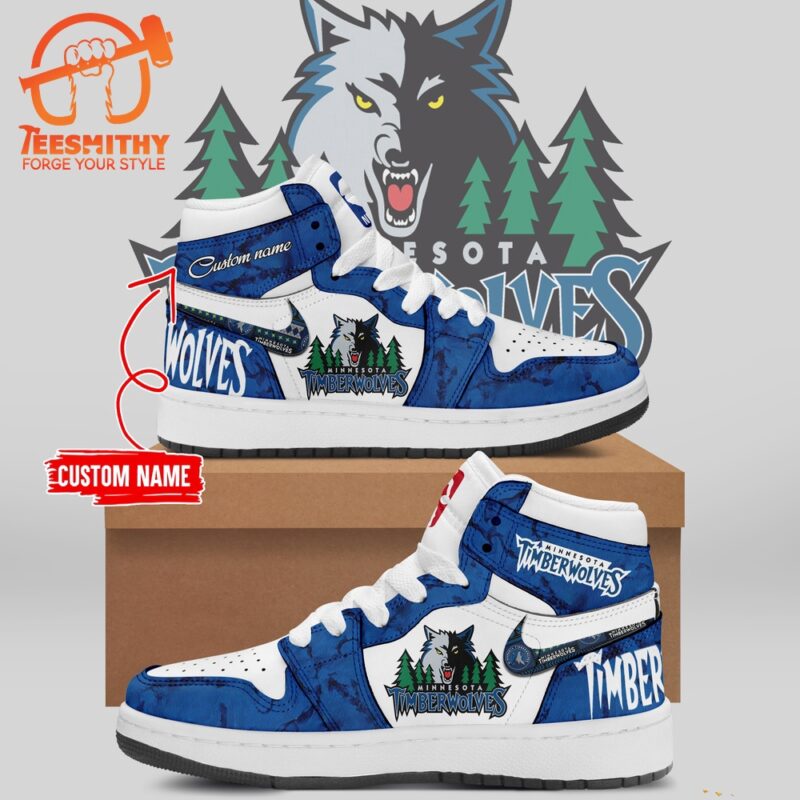 Minnesota Timberwolves 2024 NBA Playoff Air Jordan 1 Hightop Shoes