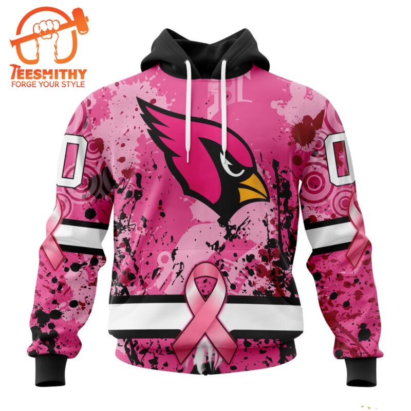 NFL Arizona Cardinals I Pink I Can In October We Wear Pink Breast Cancer Hoodie 1
