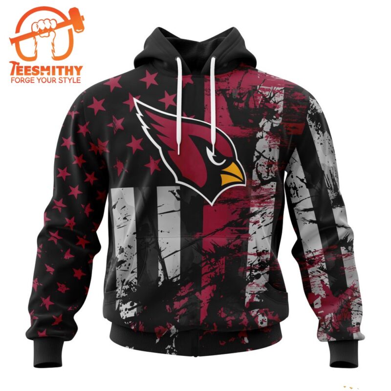 NFL Arizona Cardinals Special Classic Grunge American Flag Hoodie 1
