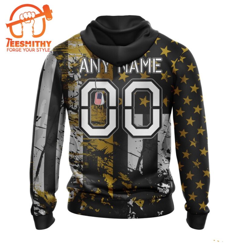NFL Baltimore Ravens Special Classic Grunge American Flag Hoodie 2