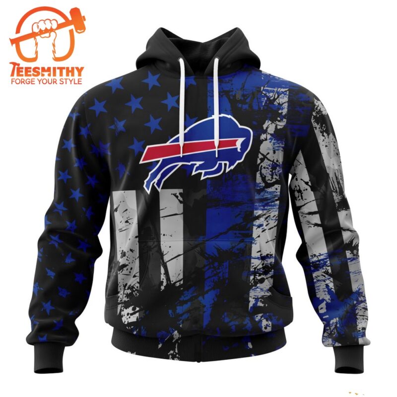 NFL Buffalo Bills Special Classic Grunge American Flag Hoodie 1
