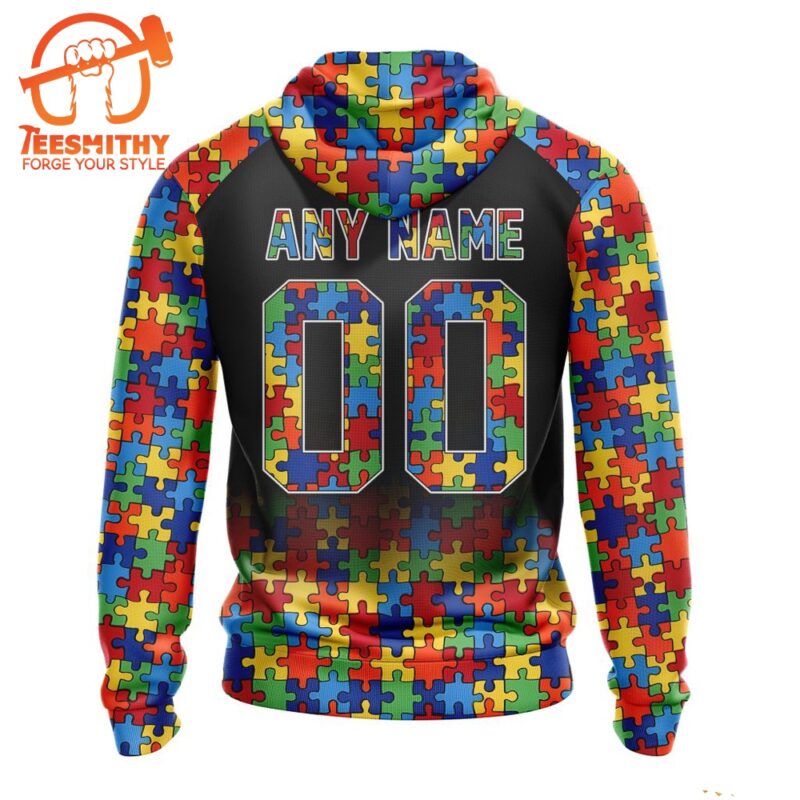 NFL Carolina Panthers Autism Awareness Design Custom Hoodie 3 NFL Carolina Panthers Autism Awareness Design Custom Hoodie 2