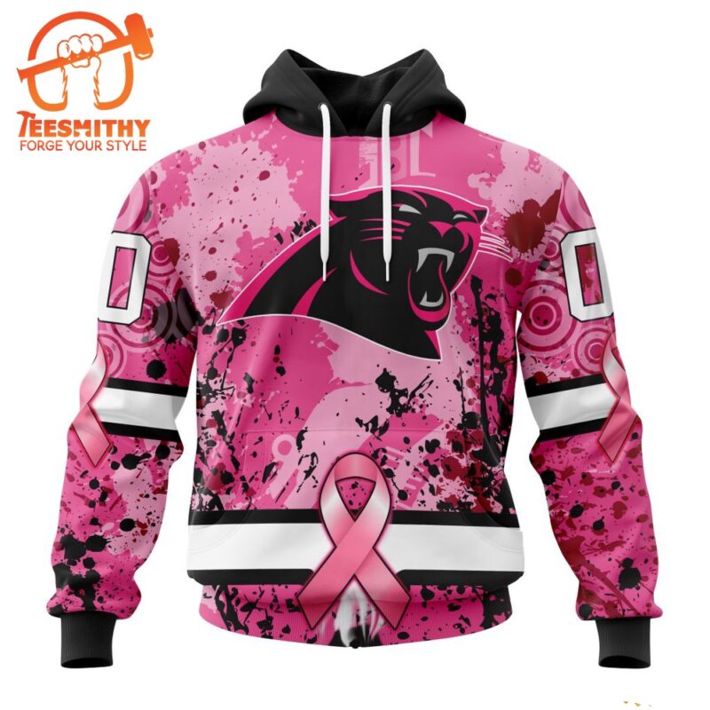 NFL Carolina Panthers I Pink I Can In October We Wear Pink Breast Cancer Hoodie 1