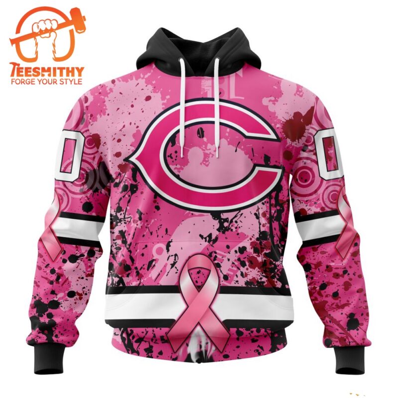 NFL Chicago Bears I Pink I Can In October We Wear Pink Breast Cancer Hoodie 1