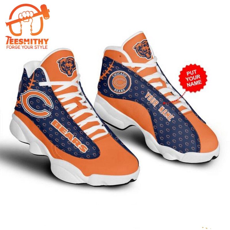 NFL Chicago Bears Logo Team Design Air Jordan 13 Shoes
