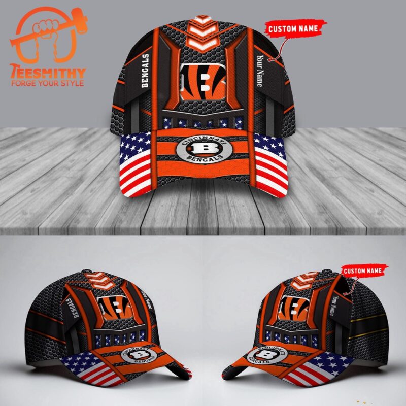 NFL Cincinnati Bengals America Flag Football Custom Baseball Cap