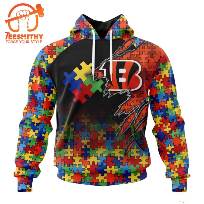 NFL Cincinnati Bengals Autism Awareness Design Custom Hoodie 1