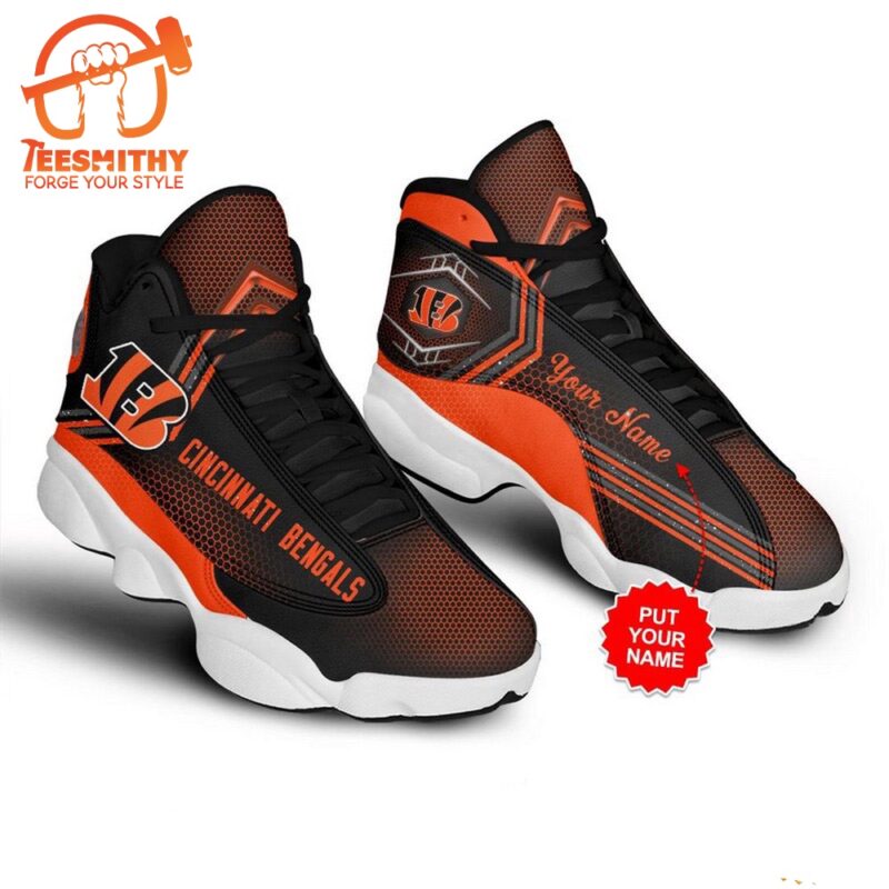 NFL Cincinnati Bengals Custom Name Air Jordan 13 Shoes JD13 Sport Shoes 3