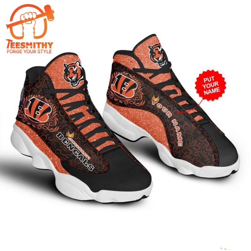 NFL Cincinnati Bengals Football Team Air Jordan 13 Shoes Sneaker