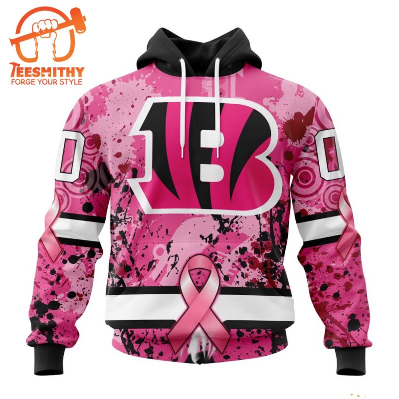 NFL Cincinnati Bengals I Pink I Can In October We Wear Pink Breast Cancer Hoodie 1