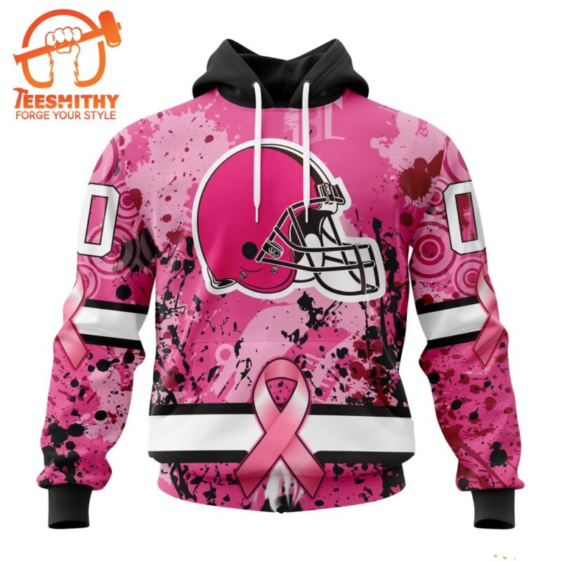NFL Cleveland Browns I Pink I Can In October We Wear Pink Breast Cancer Hoodie 1