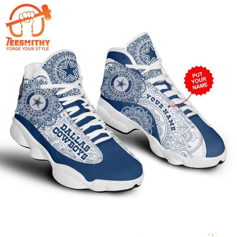 NFL Dallas Cowboys Custom Name Air Jordan 13 Shoes JD13 Sport Shoes 3